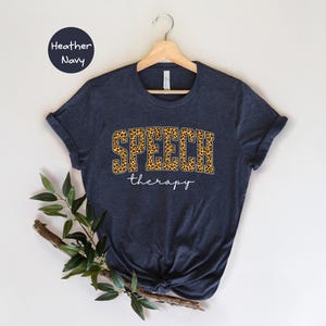 Leopard Speech Therapist Shirt, Speech Therapy Shirt, Slp Tshirt, Language Pathologist, Slpa Crew T-shirt, Speech Therapist Tee