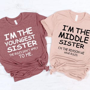 Sister Shirts: Matching Big, Middle & Little Sis Tees - Cotton Blend image 5