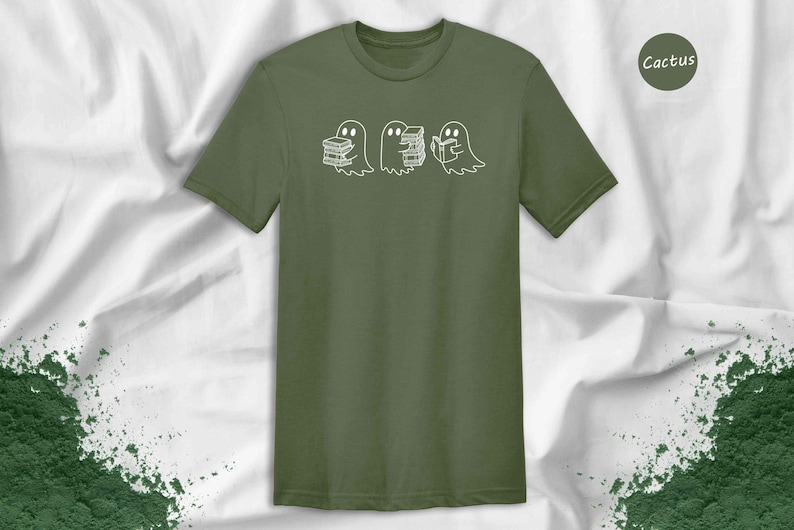 Reading Ghosts Halloween Shirt: Cute Book Lover Spooky Tee immagine 7