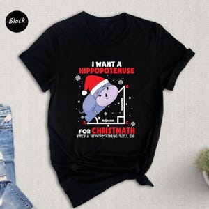 Hippopotenuse Christmas Shirt: Funny Geometry Tee - Math Lover Gift