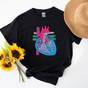 Cardiologist Anatomical Heart Shirt, Cardiac Nursing Gift, Nursing School Shirt, Medical School Student Shirt, Heart Anatomy Shirt