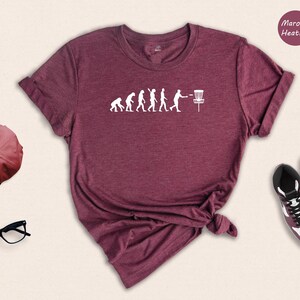 Disc Golf Evolution Shirt, Funny Frisbee Golf Tee, Evolution of Man Graphic T-Shirt, Gift for Disc Golfer, Unisex Soft Cotton Tee image 5
