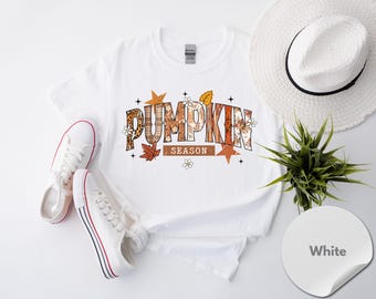 Autumn Pumpkin Shirt: Retro Fall Design - Soft Cotton Blend