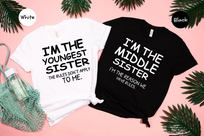 Sister Shirts: Matching Big, Middle & Little Sis Tees - Cotton Blend image 3