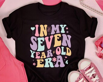 7th Birthday Shirt: Cute Party Tee (Toddler and Kids Sizes)