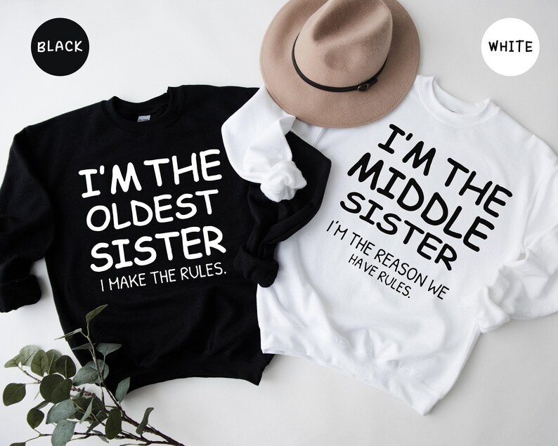 Sister Shirts: Matching Big, Middle & Little Sis Tees - Cotton Blend image 6