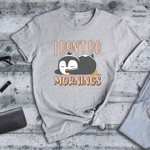 Funny Penguin T-Shirt: Lazy Sleeping Bird Design