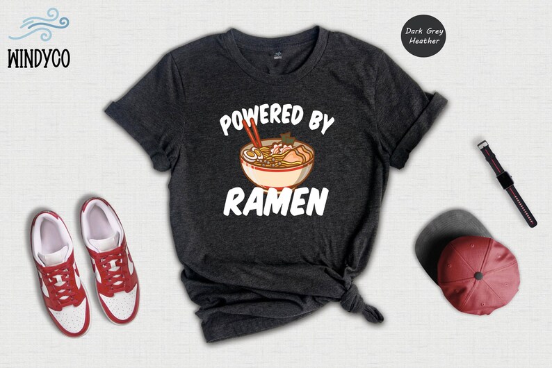 Camiseta de ramen japonés, camiseta para amantes de la comida, camiseta para amantes de los fideos (unisex S-XXL) imagen 2