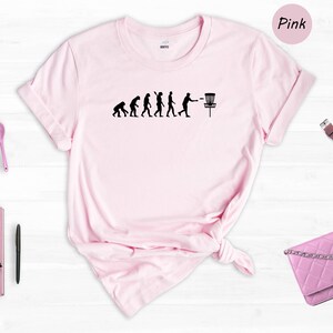 Disc Golf Evolution Shirt, Funny Frisbee Golf Tee, Evolution of Man Graphic T-Shirt, Gift for Disc Golfer, Unisex Soft Cotton Tee image 7