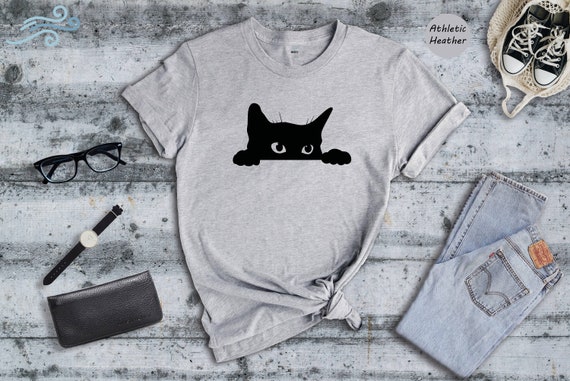 Cat Silhouette Shirt Cat Shirt Kids Cat Shirt Cute Cat Tee Gift for Cat Lover Kitten Shirt Funny Cat Shirt Etsy