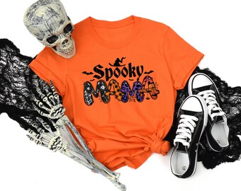 Mama Halloween Shirt: Spooky Retro Style (Cotton Tee)