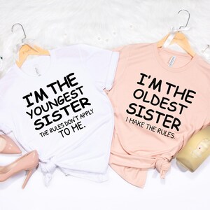 Sister Shirts: Matching Big, Middle & Little Sis Tees - Cotton Blend image 2