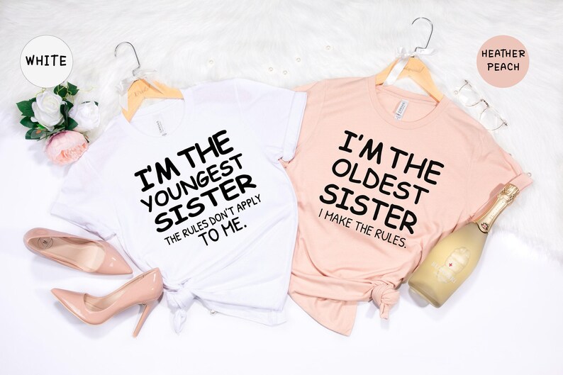 Sister Shirts: Matching Big, Middle & Little Sis Tees - Cotton Blend image 2