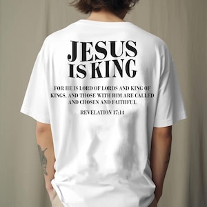 Jesus Is King Shirt Jesus Tshirt Christian Merch Bible Verse Tee Oversized Christian Streetwear Faith Based Clothing Religious Apparel Gift