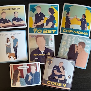 The Rookie Stickers - Season 7 - Series 1 -  Chenford, Wopez,  Harpez, Training Officers, Rookies