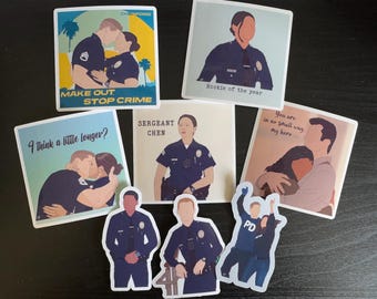 The Rookie Season 7 Stickers: Chenford, Juarez, Nolan, Penn, Harper