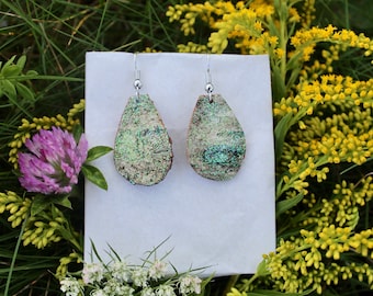 Sparkly Birch Bark Earrings