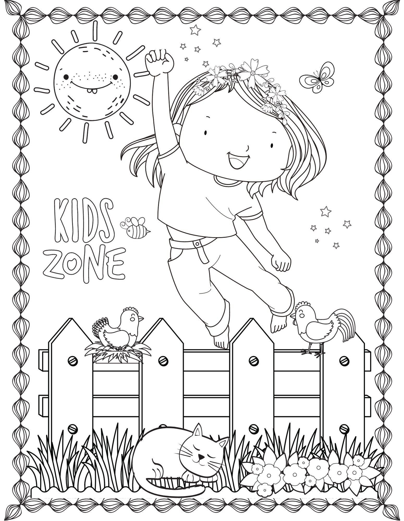 Coloring Book for Kids – Happy Kids, 20 PDF Printable Kids