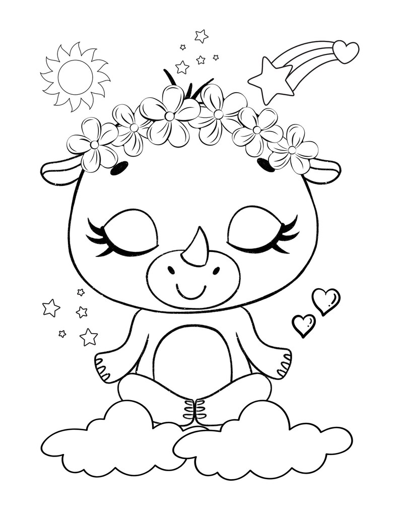 Yoga Animals Coloring Pages, Meditation Animals Coloring, Chakras, Kids