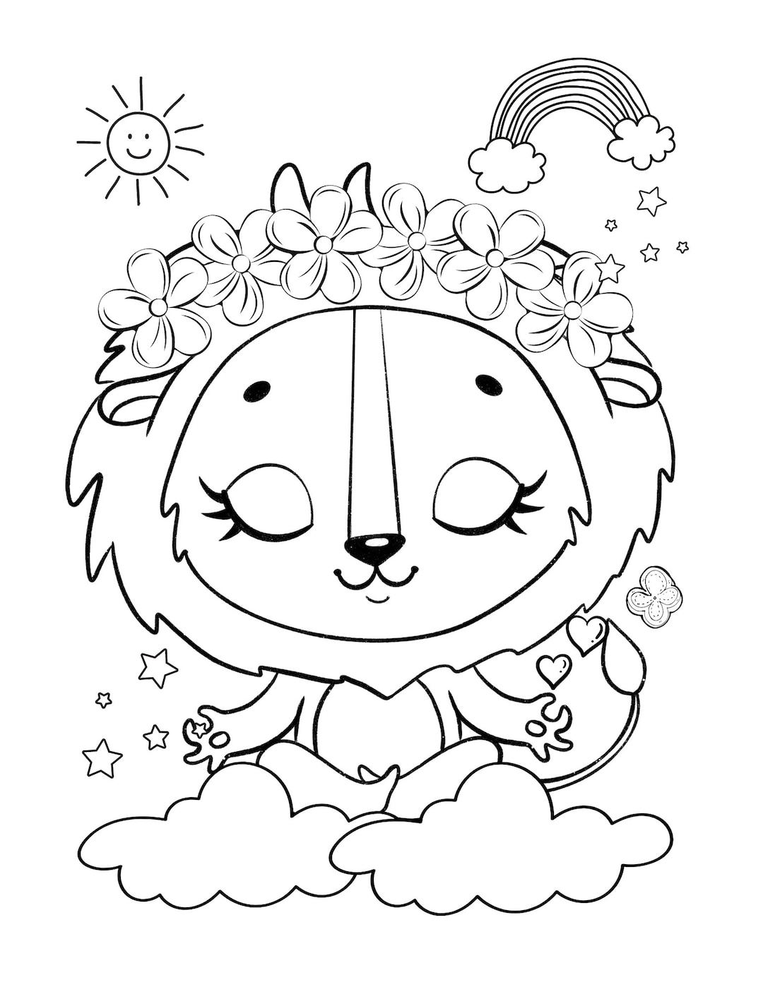 Yoga Animals Coloring Pages, Meditation Animals Coloring, Chakras, Kids