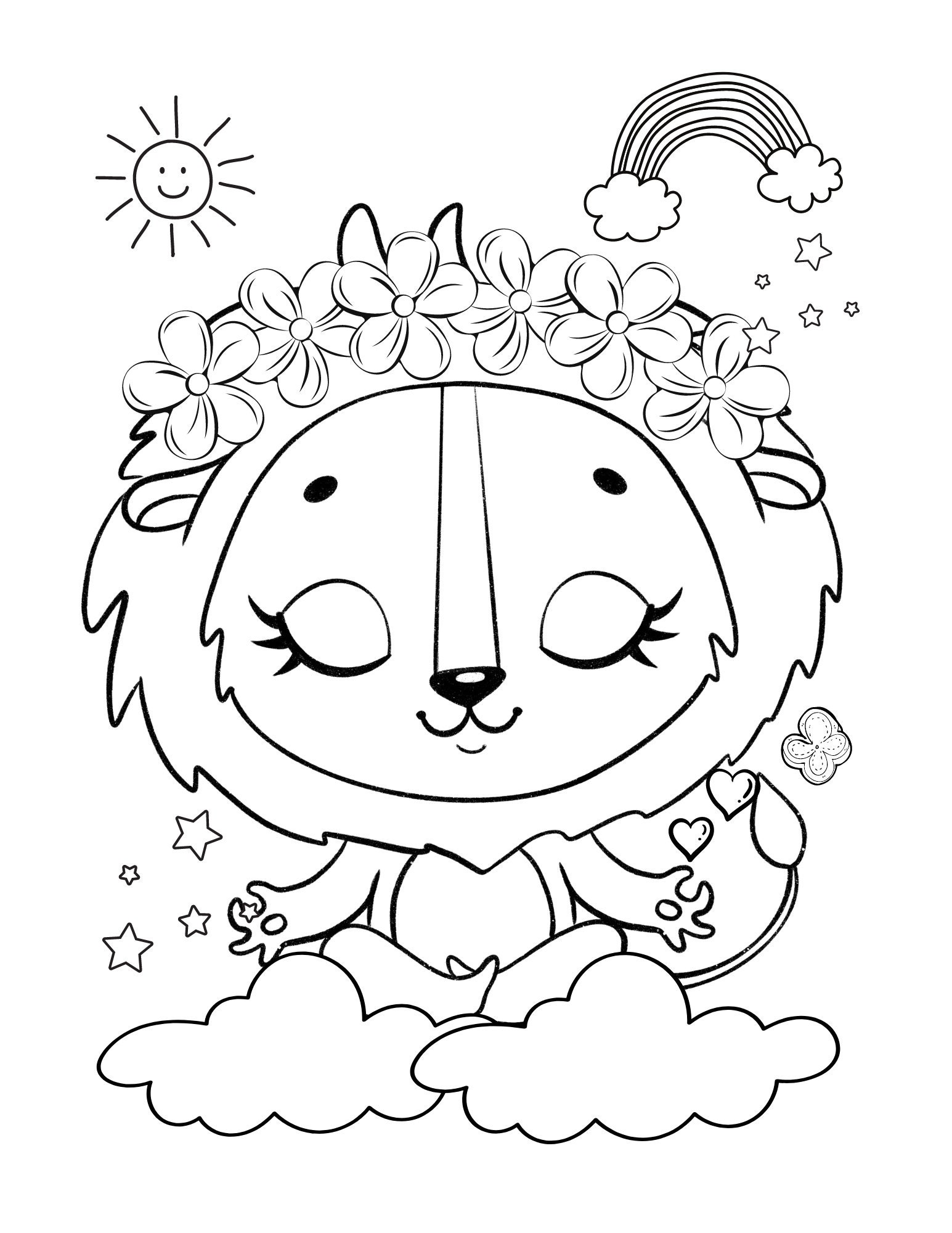 jungle animals coloring page