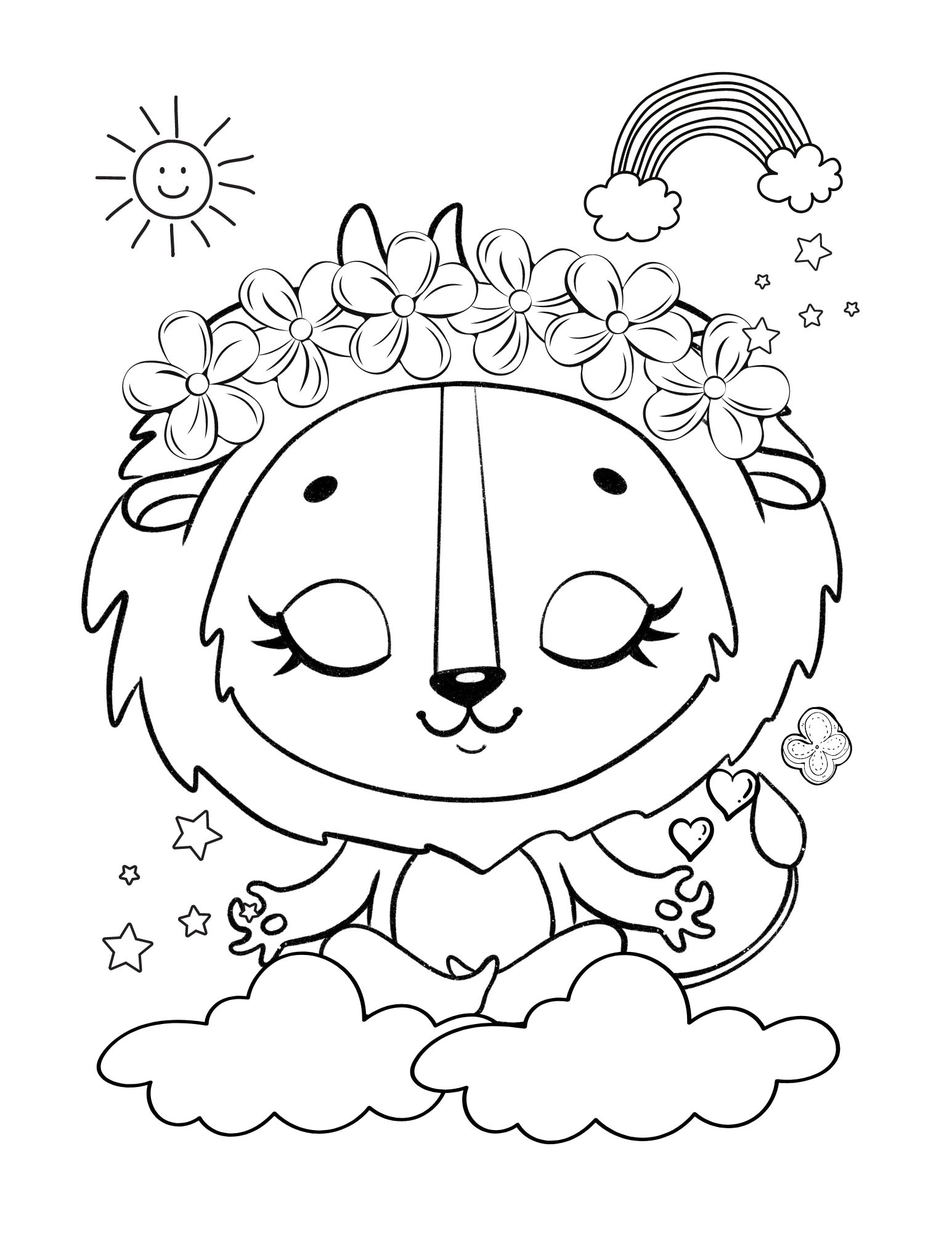 yoga animals coloring pages meditation animals coloring etsy