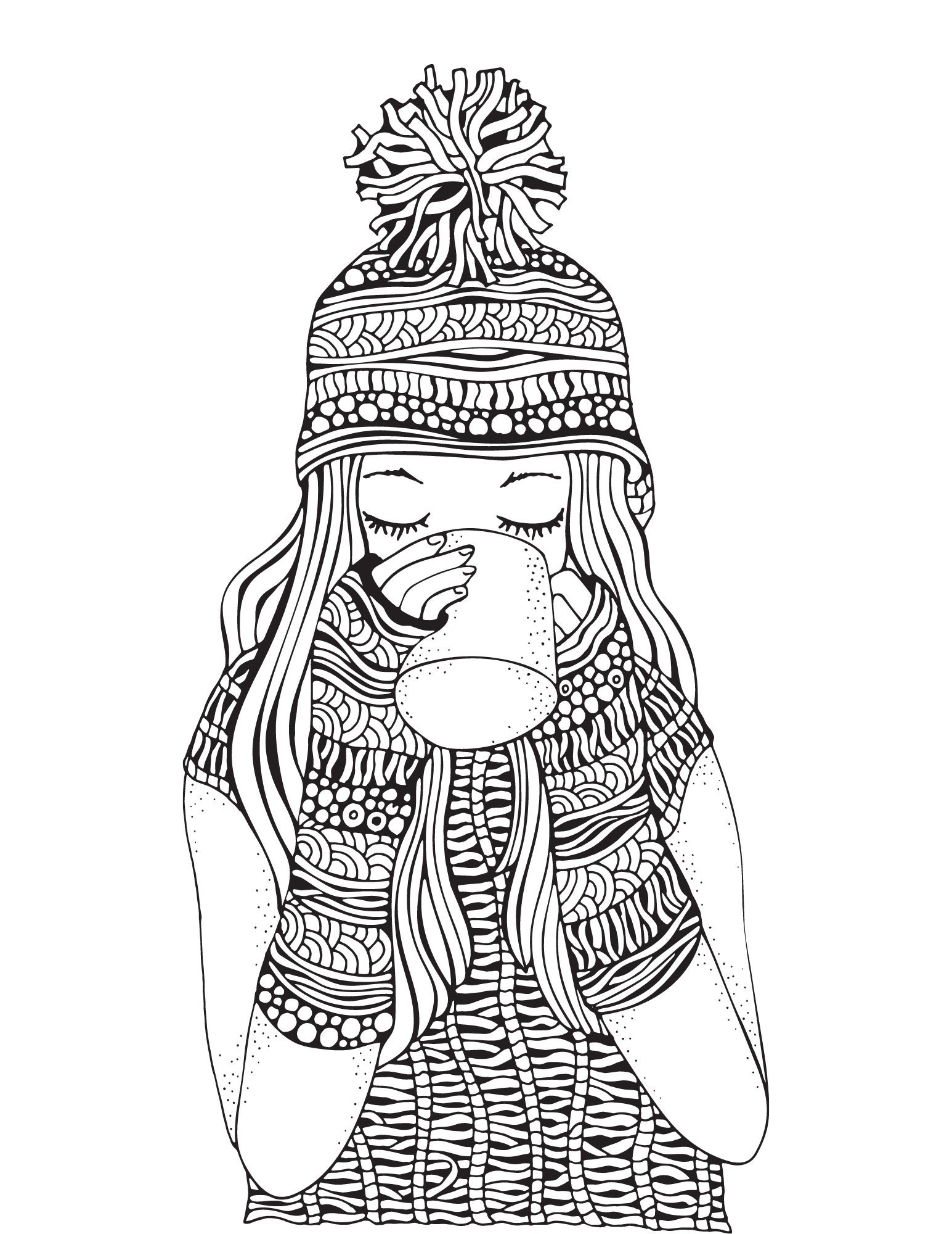 Coloring Pages for Zen, Mental Health and Relaxation Loss of Anxiety