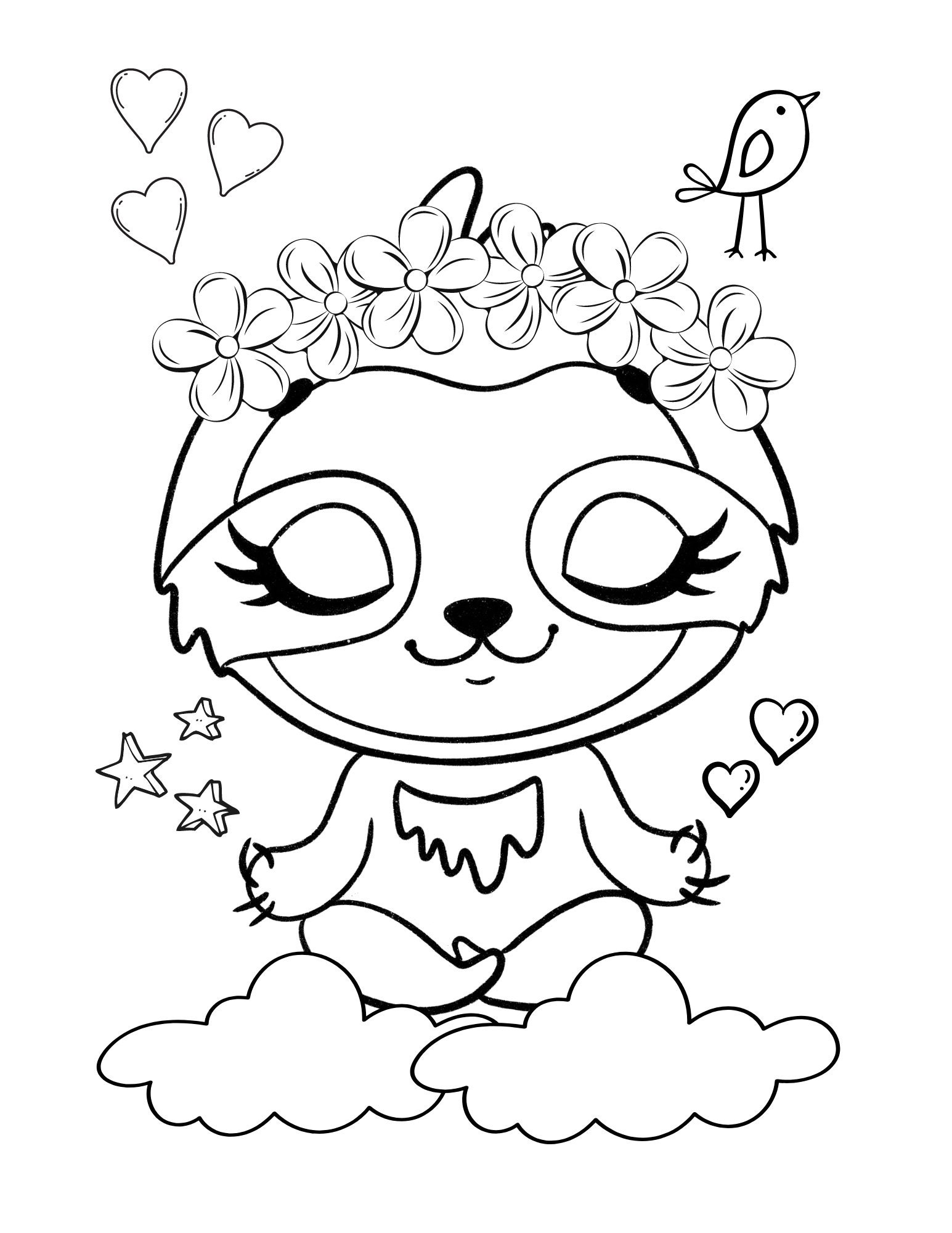 Yoga Animals Coloring Pages, Meditation Animals Coloring, Chakras, Kids