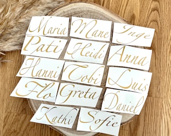 Personalized name stickers | Vinyl stickers | Name stickers | Wedding table names | Personalized name favors