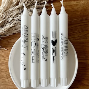 Taper candle with saying Home | Decoration and souvenirs | Taper candle printed with saying