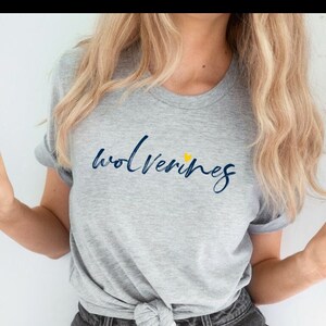 Cute Wolverines Shirt for Women Gift, Soft & Cozy Tee, Wolverines Heart Shirt, Wolverines Fan, Women's Wolverines T-Shirt