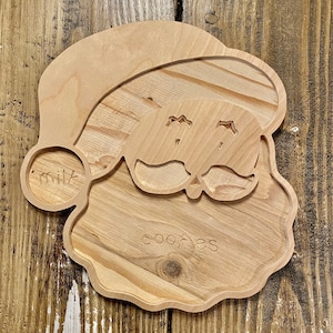 Santa Cookie Tray for Christmas, CNC file, DXF, Digital File Download