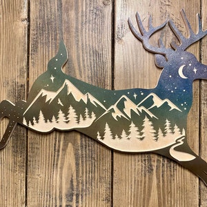 Bounding for the Stars Deer Silhouette, CNC file, DXF, Digital File Download