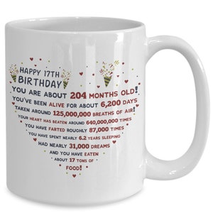 Funny 17th Birthday Gift for boys, 17th Birthday Gift For Girls, Son, Daughter