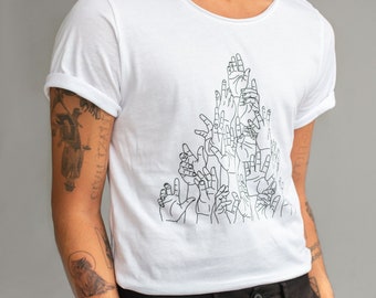 PYRAMID TEE White Unisex Graphic T-Shirt