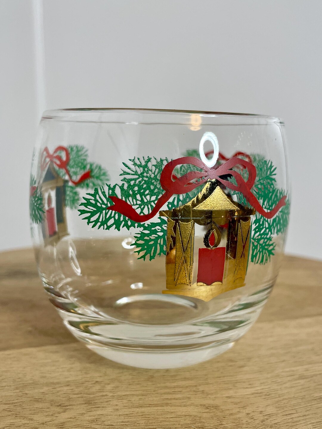 Vintage MCM Christmas Drinking Glasses Set of 4 - Etsy