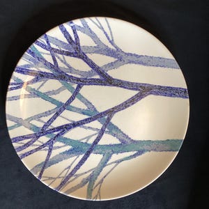 Vintage Noritake Trees  10 inch Dinner  Plate  Free Shipping