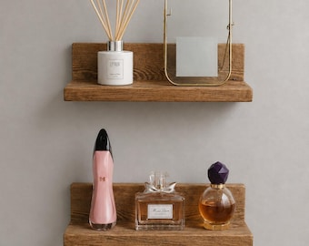 Handmade Reclaimed Wood Wall Shelf | Rustic Wooden Display Ledge | Bathroom & Home Decor Shelf | Custom Sizes 20–80cm