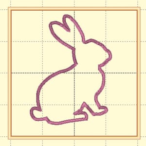 Bunny Applique embroidery .pes file