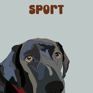 Custom pet digital, hand drawn pet portrait, dog and cat pet portrait using pet photo personalized digital