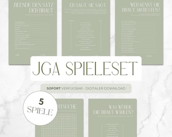 Printable Hen Party Games Set | 5 Games for the Hen Party | Eucalyptus Design | Wedding Games as PDF