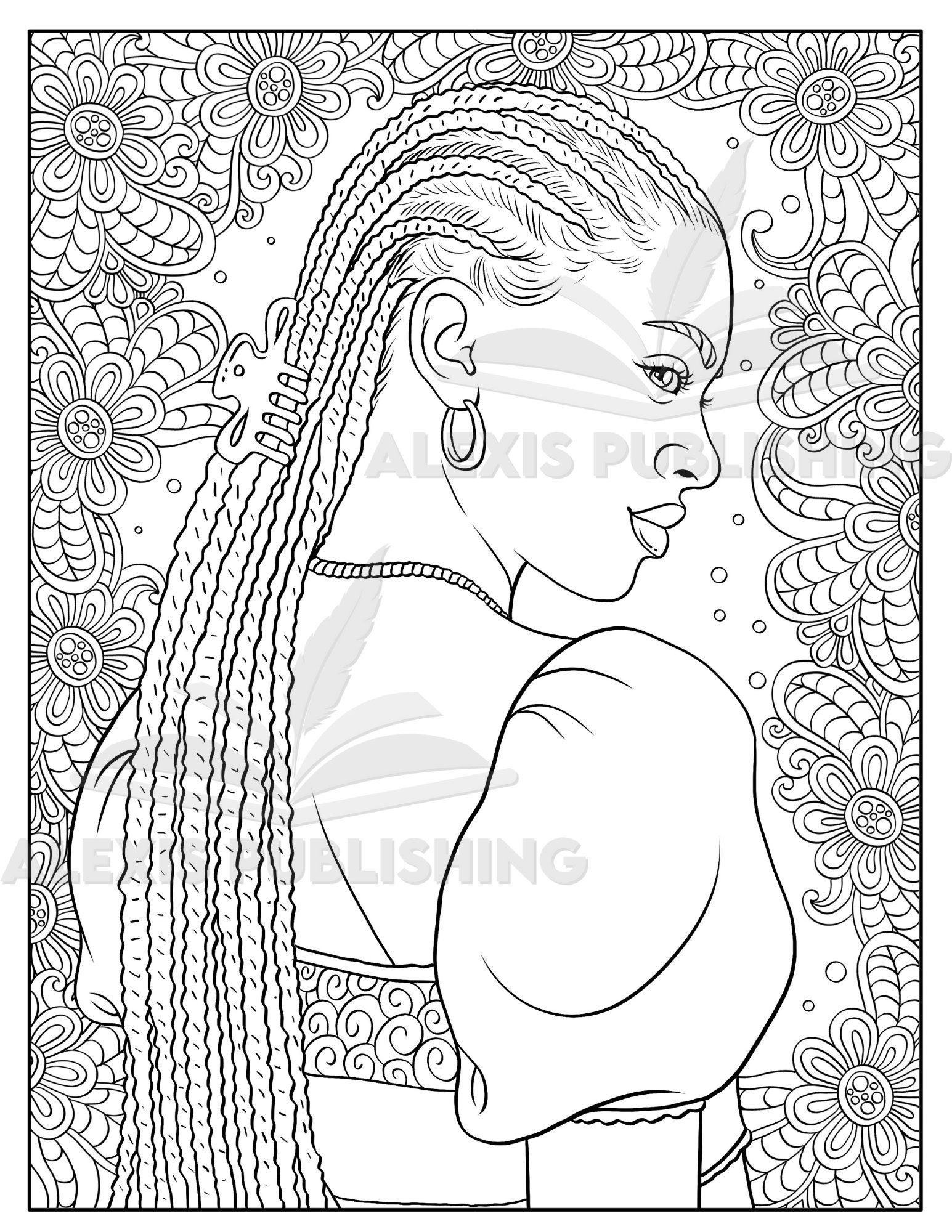 Black Girl Coloring Book for Adults: Halloween Coloring Book for Black  Women, African American Coloring Book for Adults and Teens by Belinda  Brown