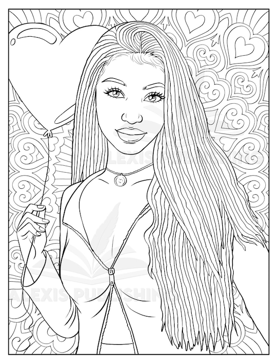 Black Women Fashion Coloring Book: 50 Beautiful African American Women  Adult Coloring Pages In Trendy Outfits