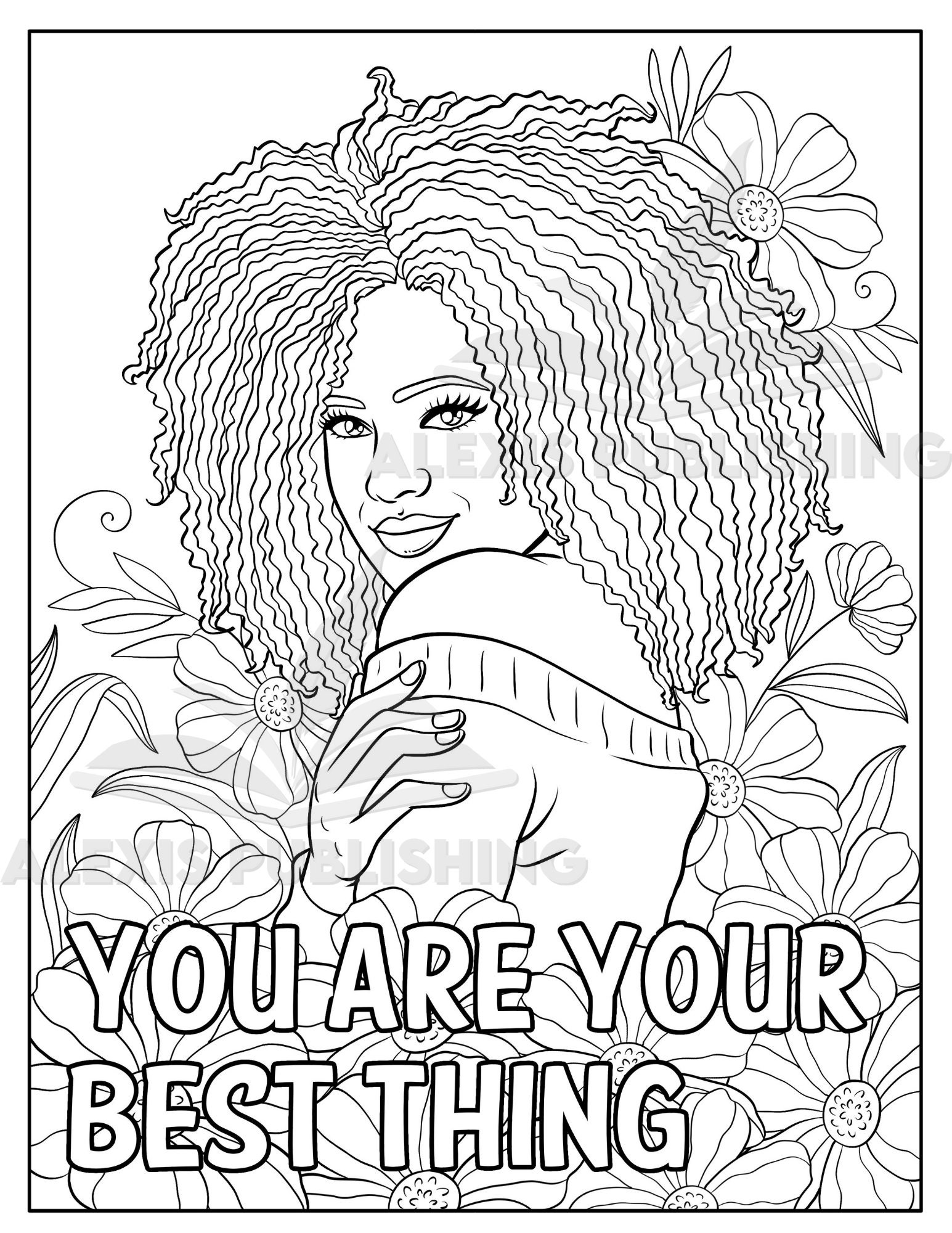 Good Vibes: Adult Coloring Book For Black Women