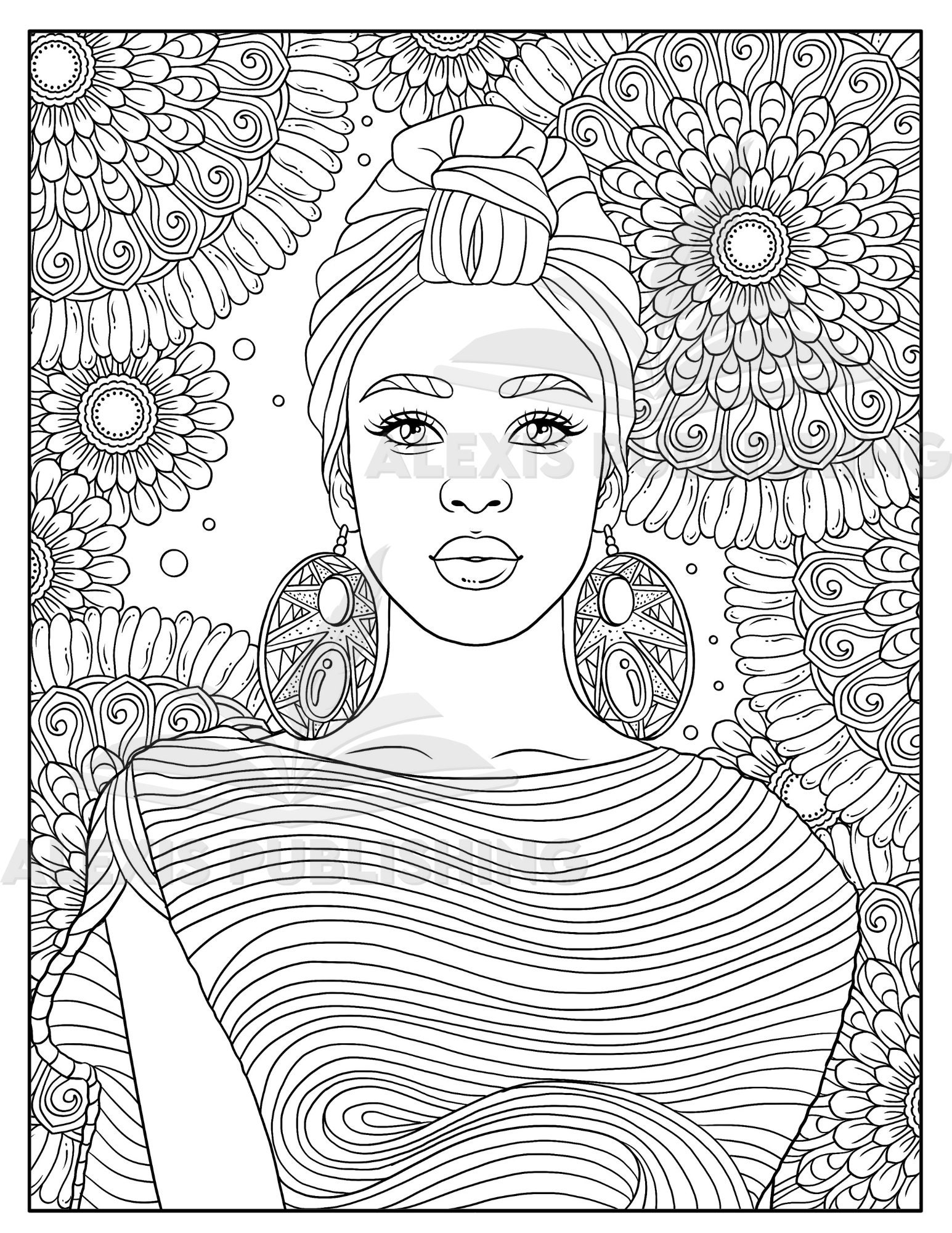 Black Women: Coloring Book 12 Brown Girls Illustrations Printable Pages for  Stress Relieving, for Relaxation Volume 3 
