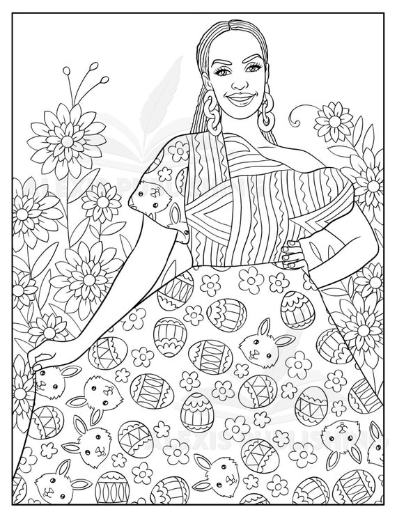 Black Women: Coloring Book 12 Brown Girls Illustrations Printable Pages for  Stress Relieving, for Relaxation Volume 3 