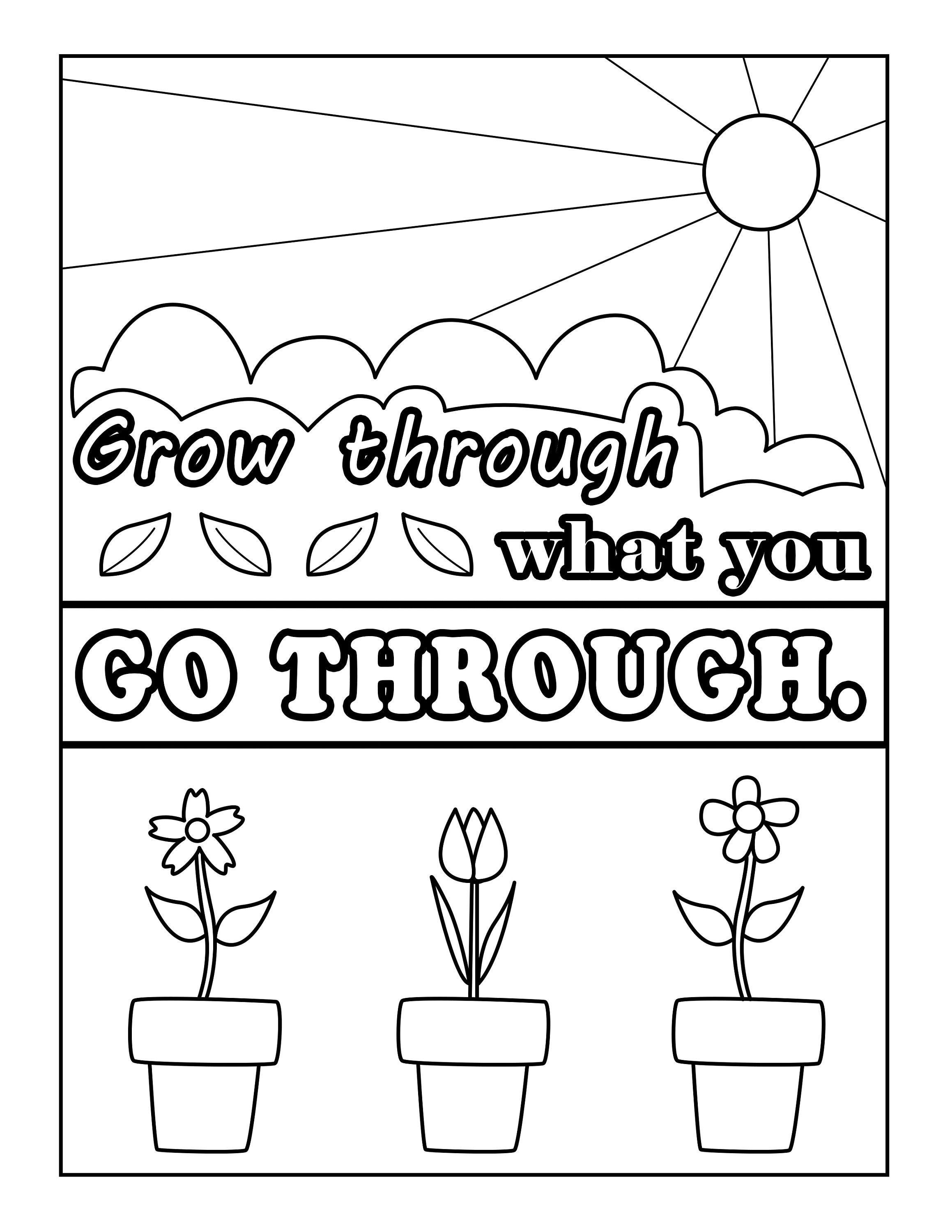 Easy Coloring Book For Adults Inspirational Quotes: Simple Large