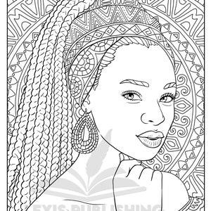 Black Women: Coloring Book 12 Brown Girls Illustrations Printable Pages ...