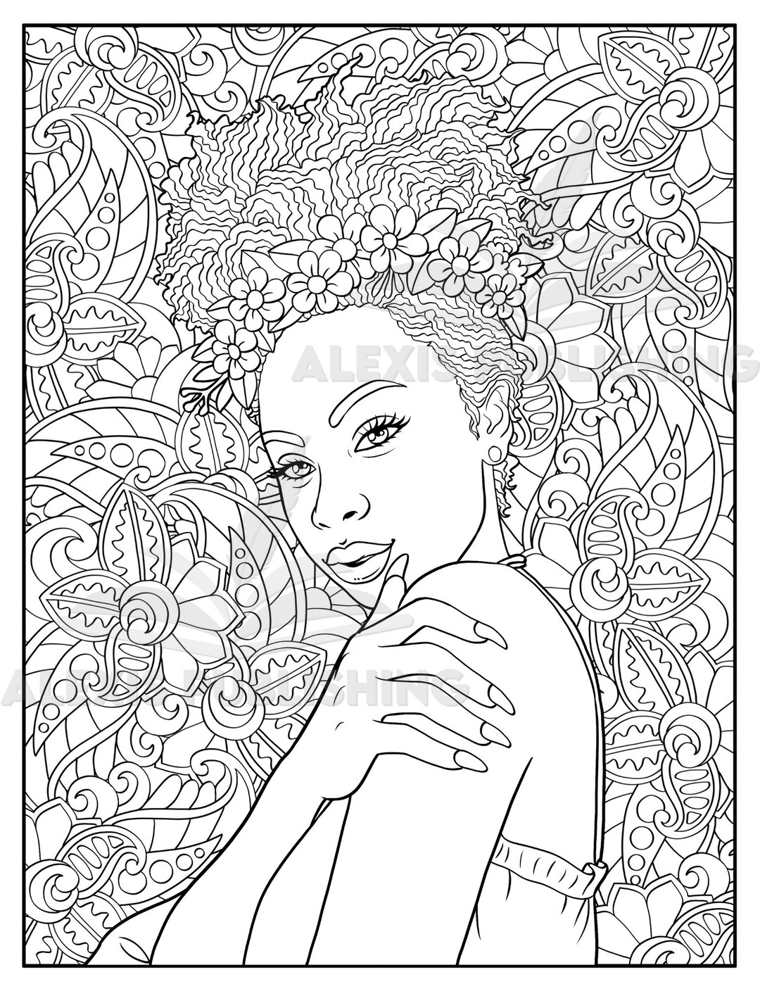 Beautiful Black Coloring Pages For Adults View Illustration Beautiful Black Coloring Pages For Adults View Illustration