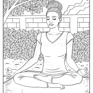 Adult Coloring page (Instant Download), Beautiful Black women, printable